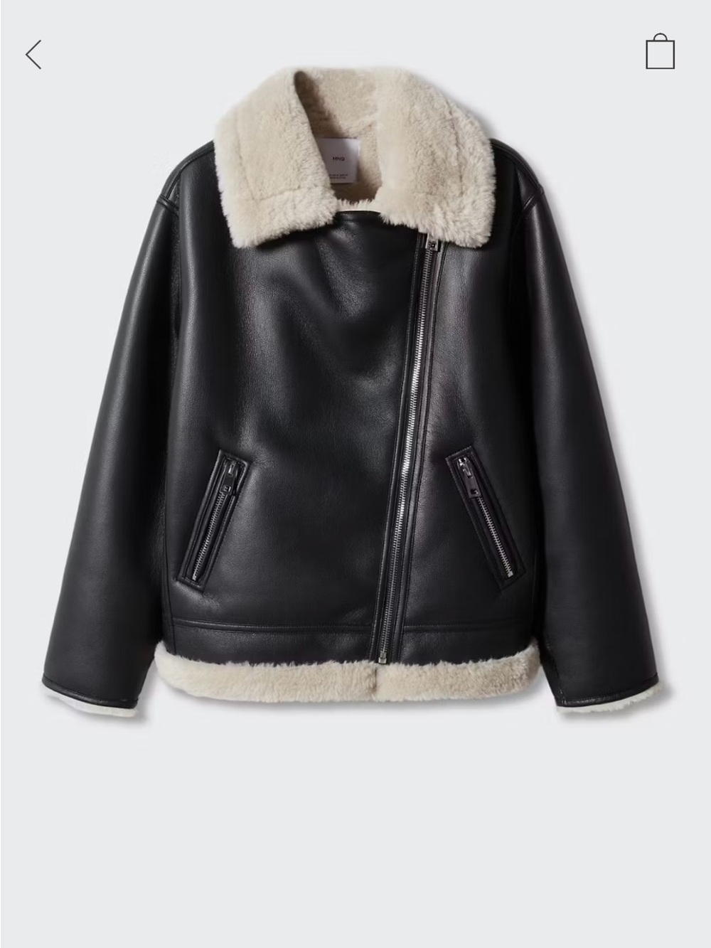 Mango Double-Faced Faux-Leather Jacket